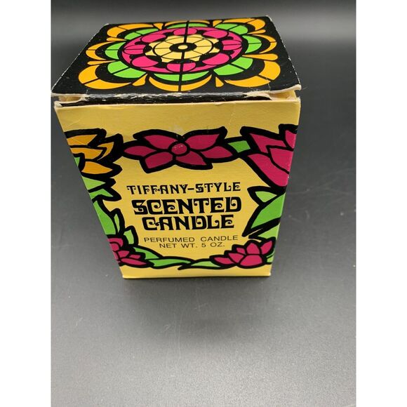 Vintage 70’s Fuller Brush Company Tiffany Style Candle 5 Oz NOS - Picture 1 of 10